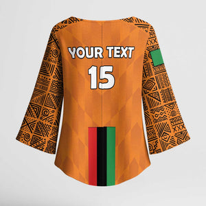 Custom Zambia Football Kimono Sleeve Blouse Go Chipolopolo Go