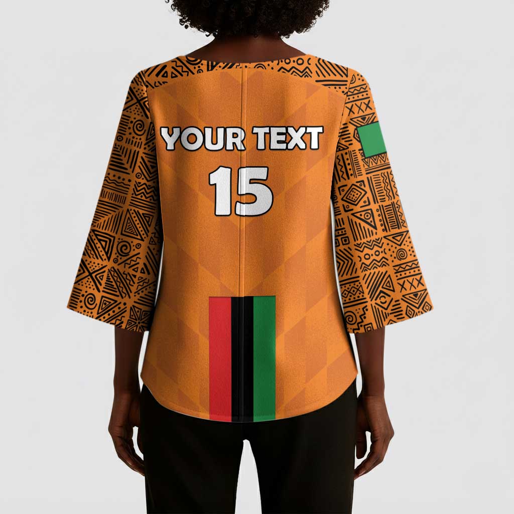Custom Zambia Football Kimono Sleeve Blouse Go Chipolopolo Go