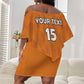 Custom Zambia Football Off Shoulder Short Dress Come On Chipolopolo - African Pride