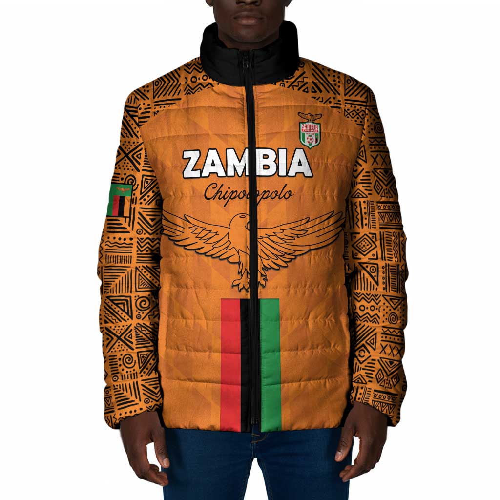 Custom Zambia Football Padded Jacket Go Chipolopolo Go