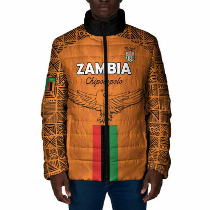 Custom Zambia Football Padded Jacket Go Chipolopolo Go