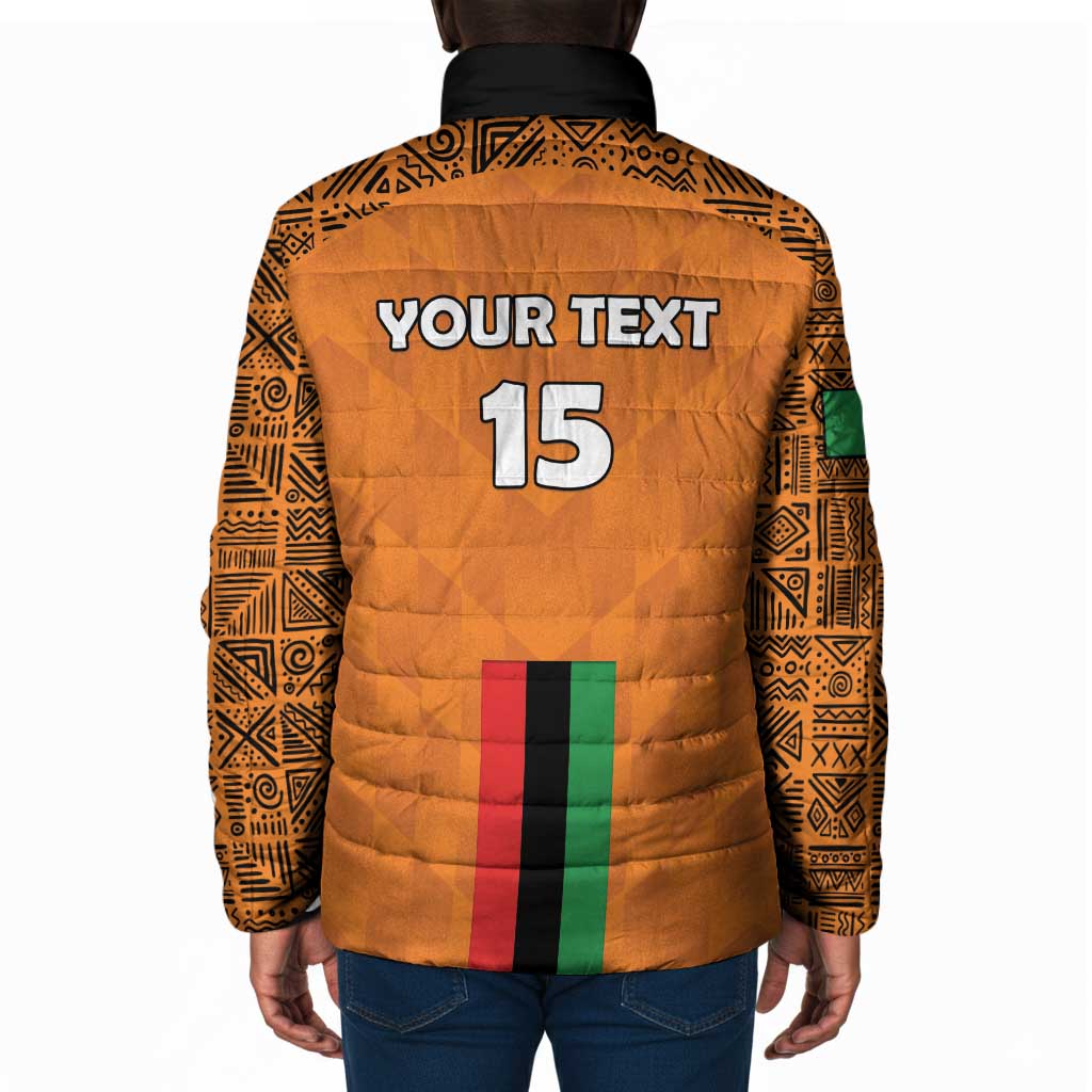 Custom Zambia Football Padded Jacket Go Chipolopolo Go