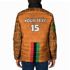 Custom Zambia Football Padded Jacket Go Chipolopolo Go