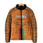 Custom Zambia Football Padded Jacket Go Chipolopolo Go