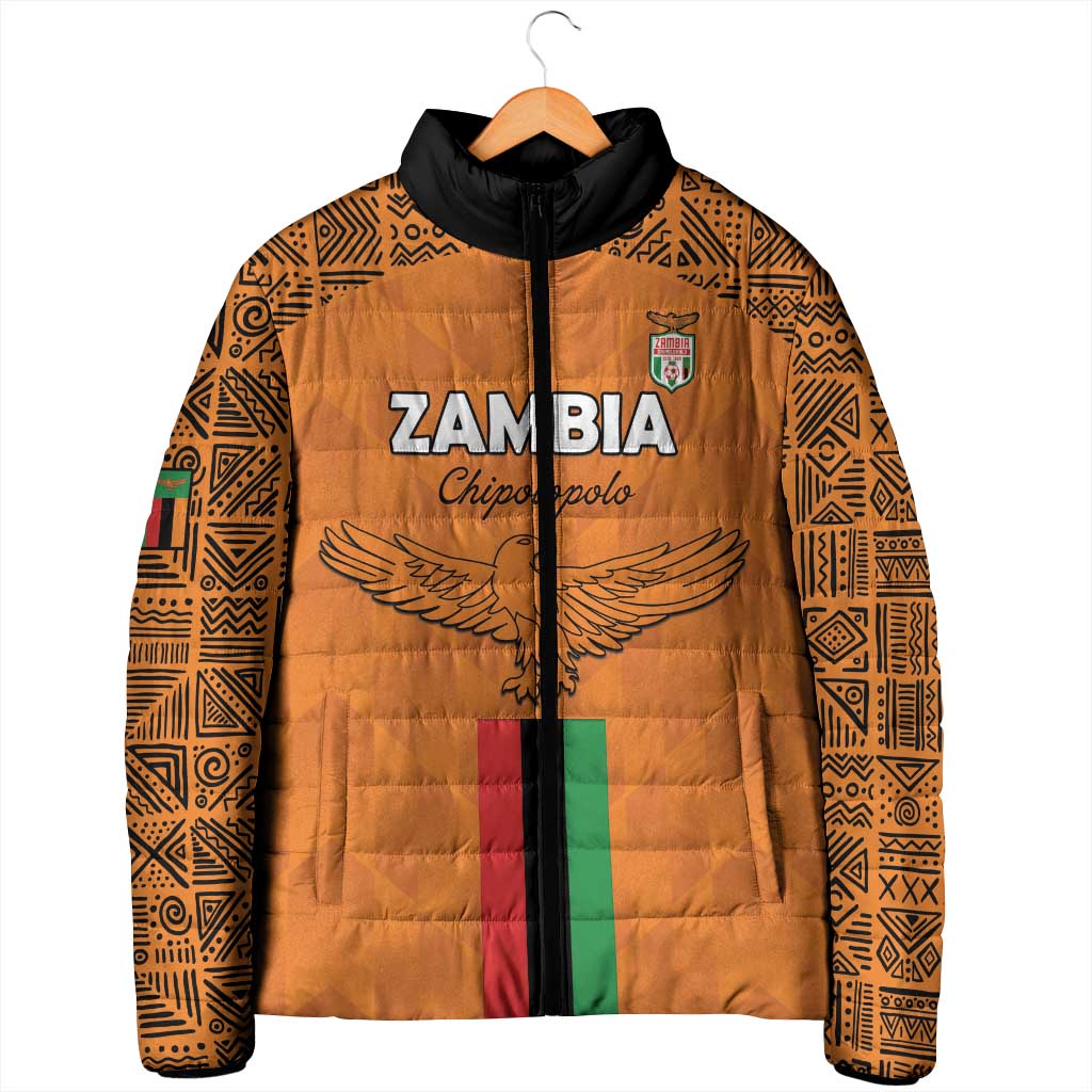 Custom Zambia Football Padded Jacket Go Chipolopolo Go