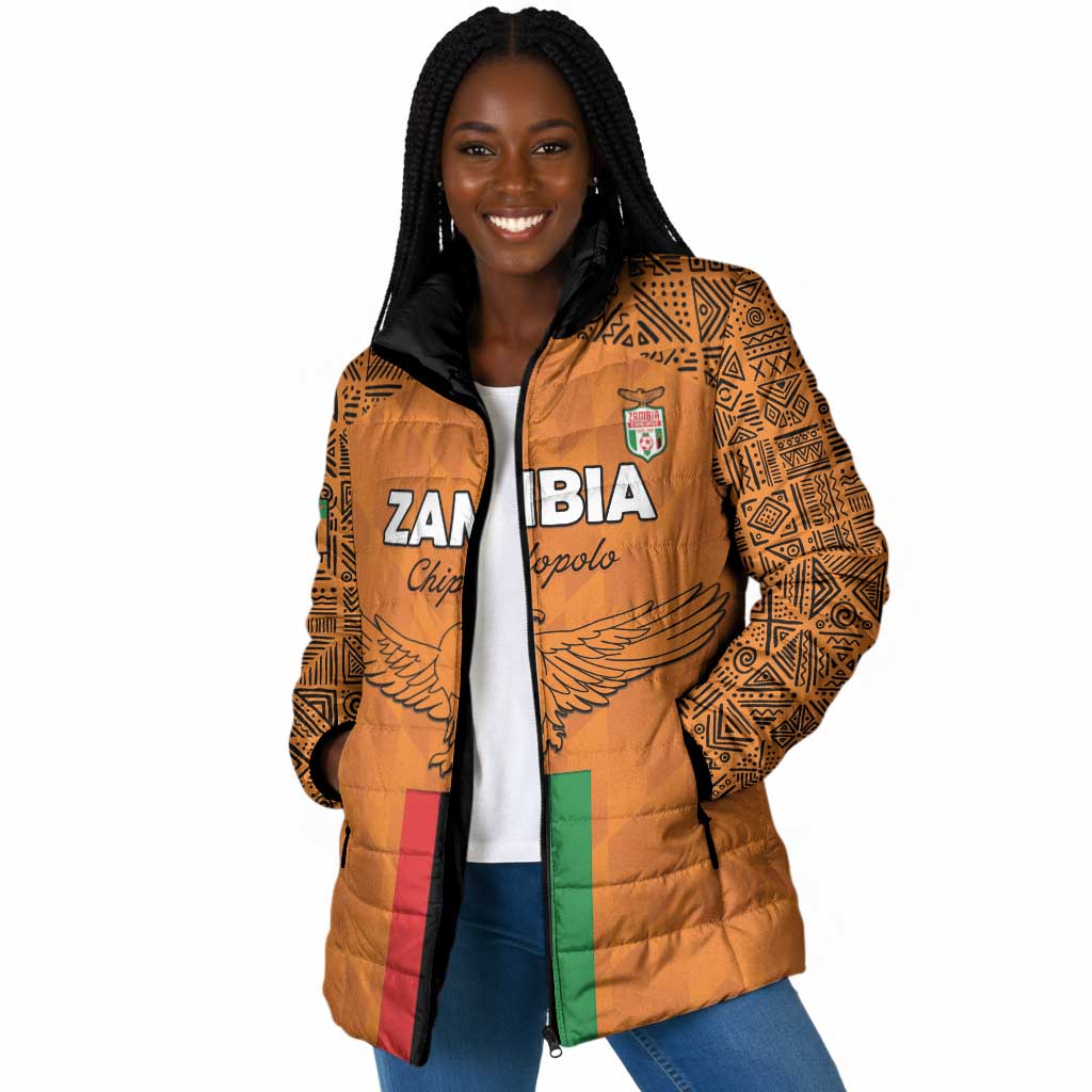 Custom Zambia Football Padded Jacket Go Chipolopolo Go