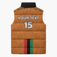 Custom Zambia Football Sleeveless Puffer Jacket Go Chipolopolo Go