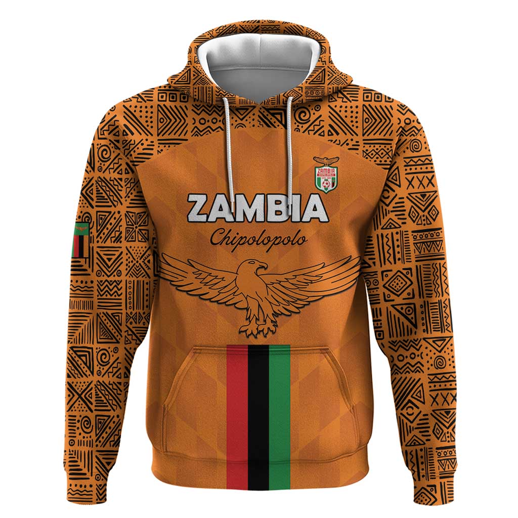 Custom Zambia Football Zip Hoodie Come On Chipolopolo - African Pride