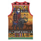 Afro Christmas in Kenya Safari Basketball Jersey Black Santa Riding Cape Buffalo LT15