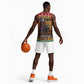 Afro Christmas in Kenya Safari Basketball Jersey Black Santa Riding Cape Buffalo LT15