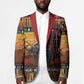 Kenya Safari Christmas Blazer Black Santa Riding Cape Buffalo - Heri ya Krismasi