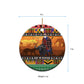 Afro Christmas in Kenya Safari Ceramic Ornament Black Santa Riding Cape Buffalo - African Pride