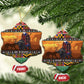 Afro Christmas in Kenya Safari Ceramic Ornament Black Santa Riding Cape Buffalo - African Pride