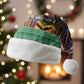 Afro Christmas in Kenya Safari Christmas Santa Hat Black Santa Riding Cape Buffalo - African Pride