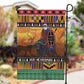 Afro Christmas in Kenya Safari Garden Flag Black Santa Riding Cape Buffalo - African Pride