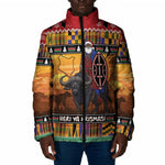 Kenya Safari Christmas Padded Jacket Black Santa Riding Cape Buffalo - Heri ya Krismasi