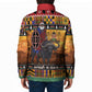 Kenya Safari Christmas Padded Jacket Black Santa Riding Cape Buffalo - Heri ya Krismasi