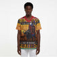 Kenya Safari Christmas Scrub Top Black Santa Riding Cape Buffalo - Heri ya Krismasi - African Pride