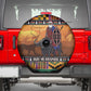 Afro Christmas in Kenya Safari Spare Tire Cover Black Santa Riding Cape Buffalo - African Pride