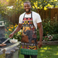 Kenya Safari Christmas Apron Black Santa Riding Elephant - Heri ya Krismasi