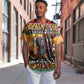 Afro Christmas in Kenya Safari Baseball Jersey Black Santa Riding Elephant - African Pride