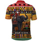 Afro Christmas in Kenya Safari Polo Shirt Black Santa Riding Elephant - African Pride