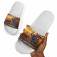 Kenya Safari Christmas Slide Sandals Black Santa Riding Elephant - Heri ya Krismasi