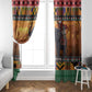 Afro Christmas in Kenya Safari Window Curtain Black Santa Riding Elephant - African Pride