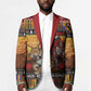 Kenya Safari Christmas Blazer Black Santa Riding Leopards - Heri ya Krismasi