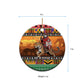 Afro Christmas in Kenya Safari Ceramic Ornament Black Santa Riding Leopards - African Pride