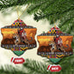 Afro Christmas in Kenya Safari Ceramic Ornament Black Santa Riding Leopards - African Pride