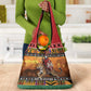 Afro Christmas in Kenya Safari Grocery Bag Black Santa Riding Leopards - African Pride