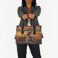 Kenya Safari Christmas Leather Bag Black Santa Riding Leopards - Heri ya Krismasi