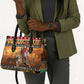 Kenya Safari Christmas Leather Bag Black Santa Riding Leopards - Heri ya Krismasi