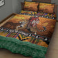 Afro Christmas in Kenya Safari Quilt Bed Set Black Santa Riding Leopards - African Pride