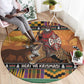 Afro Christmas in Kenya Safari Round Carpet Black Santa Riding Leopards - African Pride
