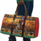Kenya Safari Christmas Travel Bag Black Santa Riding Leopards - Heri ya Krismasi