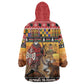 Afro Christmas in Kenya Safari Wearable Blanket Hoodie Black Santa Riding Leopards - African Pride