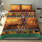 Afro Christmas in Kenya Safari Bedding Set Black Santa Riding Lion - African Pride