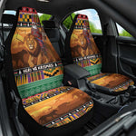 Afro Christmas in Kenya Safari Car Seat Cover Black Santa Riding Lion - African Pride