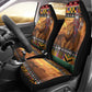 Afro Christmas in Kenya Safari Car Seat Cover Black Santa Riding Lion - African Pride