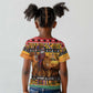 Afro Christmas in Kenya Safari Kid T shirt Black Santa Riding Lion - African Pride