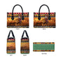 Kenya Safari Christmas Leather Bag Black Santa Riding Lion - Heri ya Krismasi