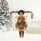 Afro Christmas in Kenya Safari Christmas Pajama Set Black Santa Riding Lion - African Pride