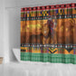 Afro Christmas in Kenya Safari Shower Curtain Black Santa Riding Lion - African Pride