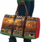 Kenya Safari Christmas Travel Bag Black Santa Riding Lion - Heri ya Krismasi
