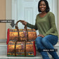 Kenya Safari Christmas Travel Bag Black Santa Riding Lion - Heri ya Krismasi