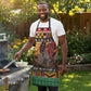 Kenya Safari Christmas Apron Black Santa Riding Rhinoceros - Heri ya Krismasi