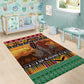 Afro Christmas in Kenya Safari Area Rug Black Santa Riding Rhinoceros - African Pride