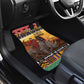 Afro Christmas in Kenya Safari Car Mats Black Santa Riding Rhinoceros - African Pride